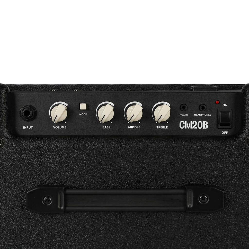 amplificatore combo per basso 20W cort cm20B vista dei controlli