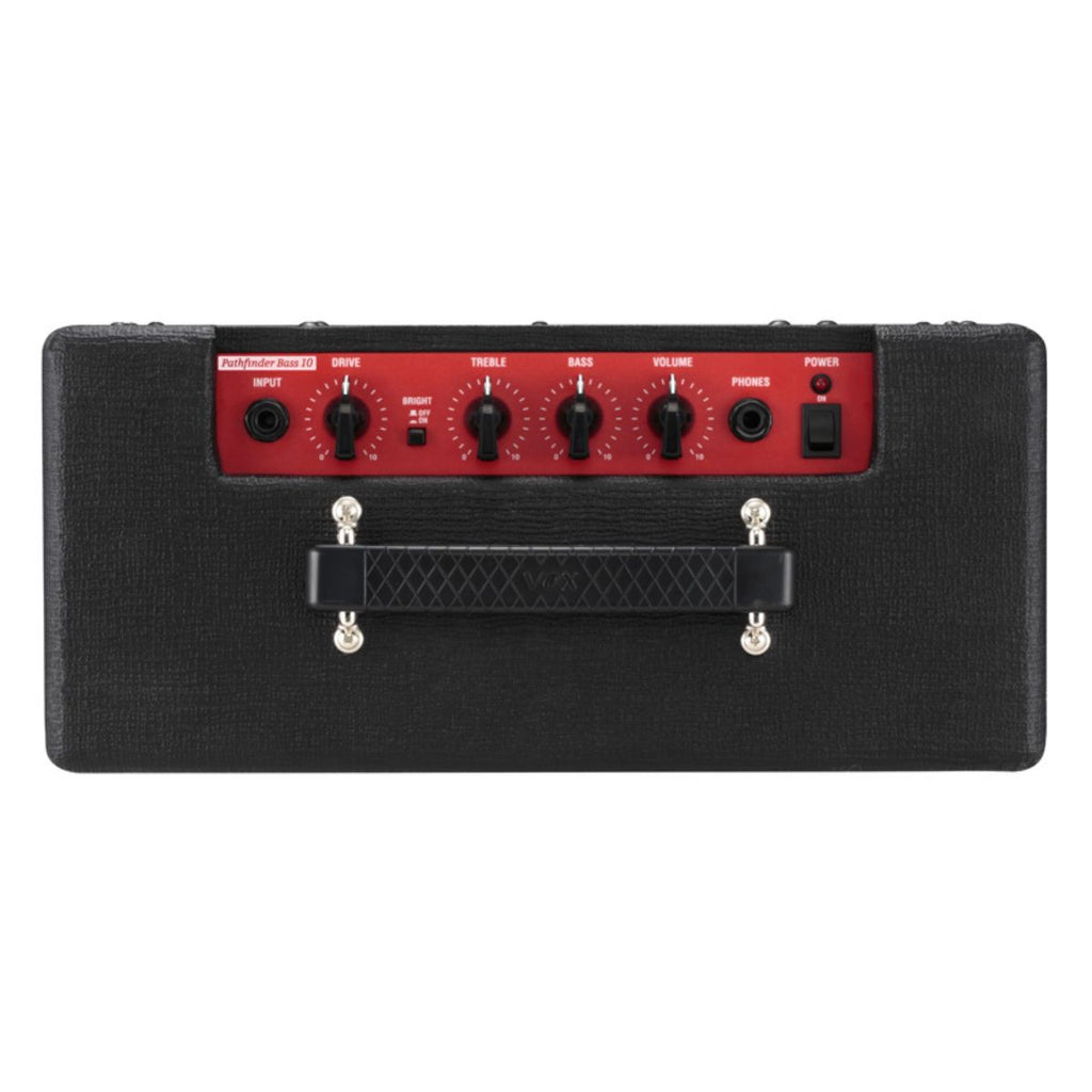 amplificatore per basso da 10W vox pathfinder 10 bass vista dei controlli