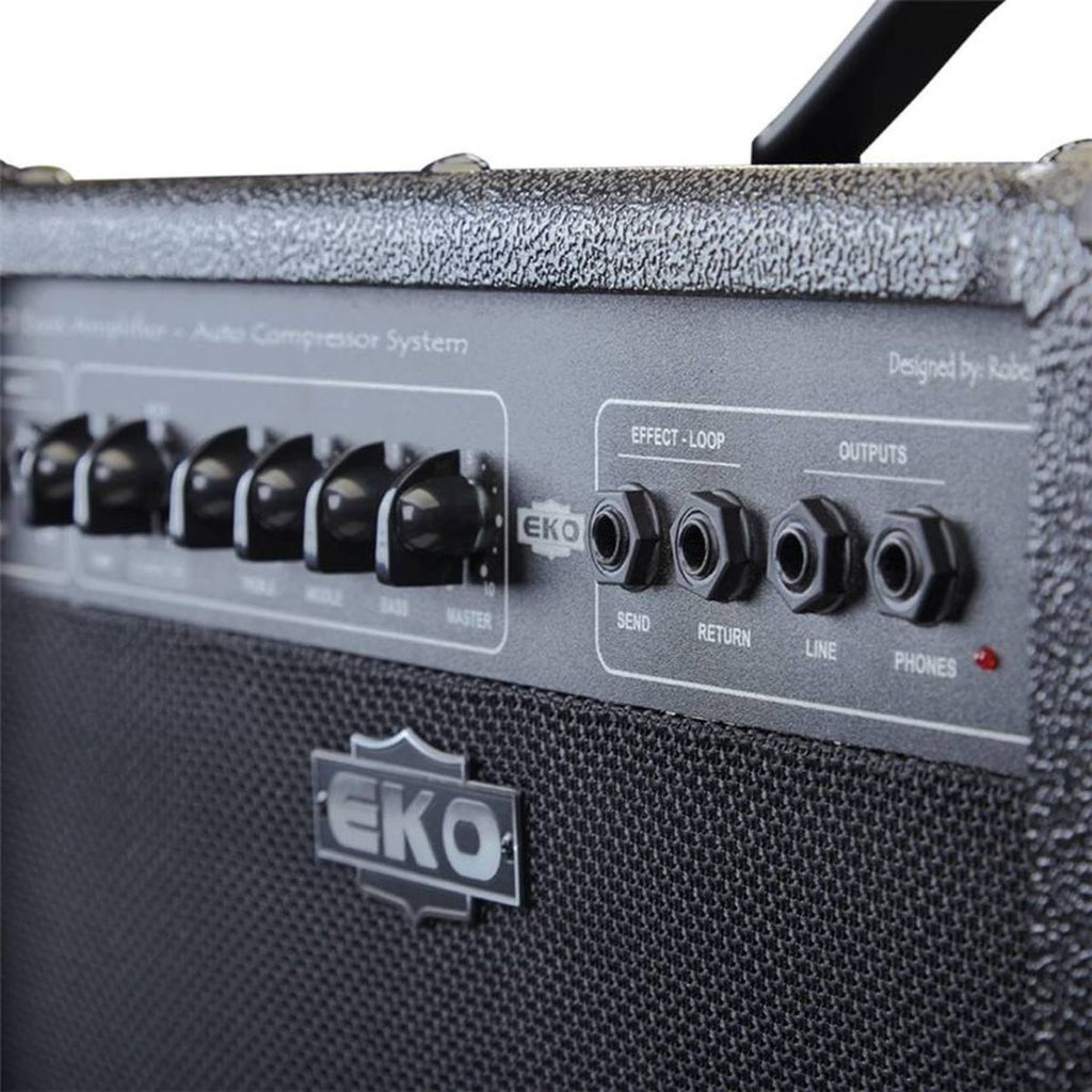 amplificatore combo per basso da 50W eko B50 vista frontale dx