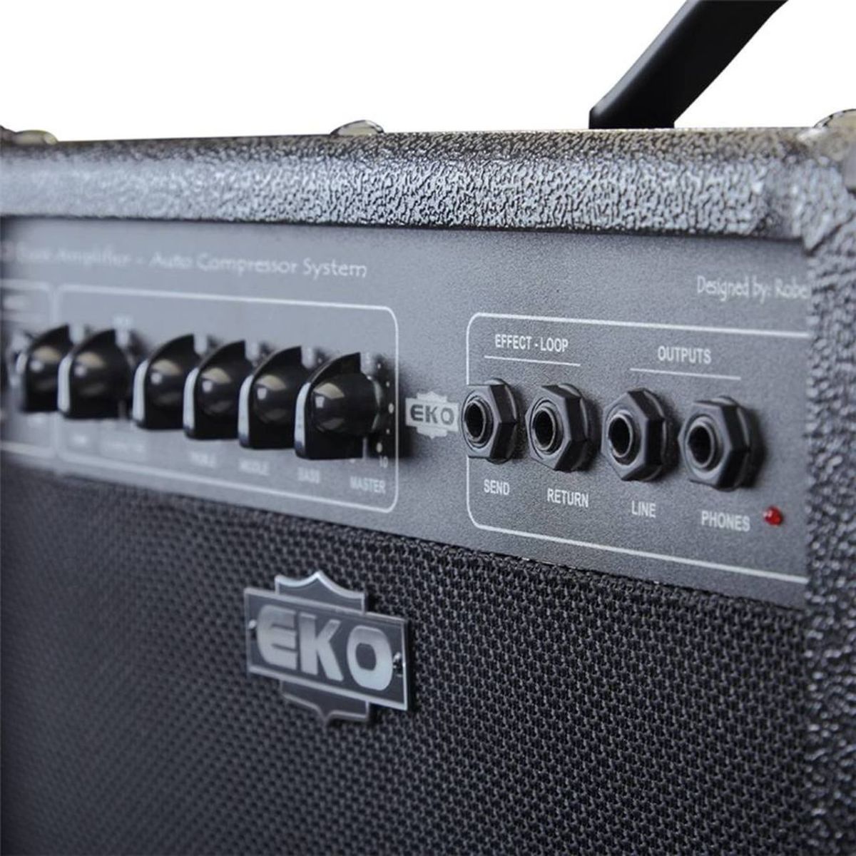 amplificatore combo per basso da 50W eko B50 vista frontale dx