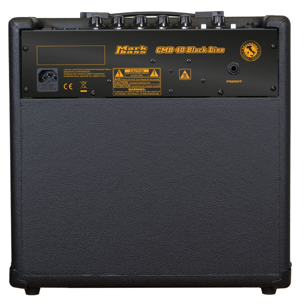 amplificatore combo per basso markbass cmd101 black line cmb40 vista del retro