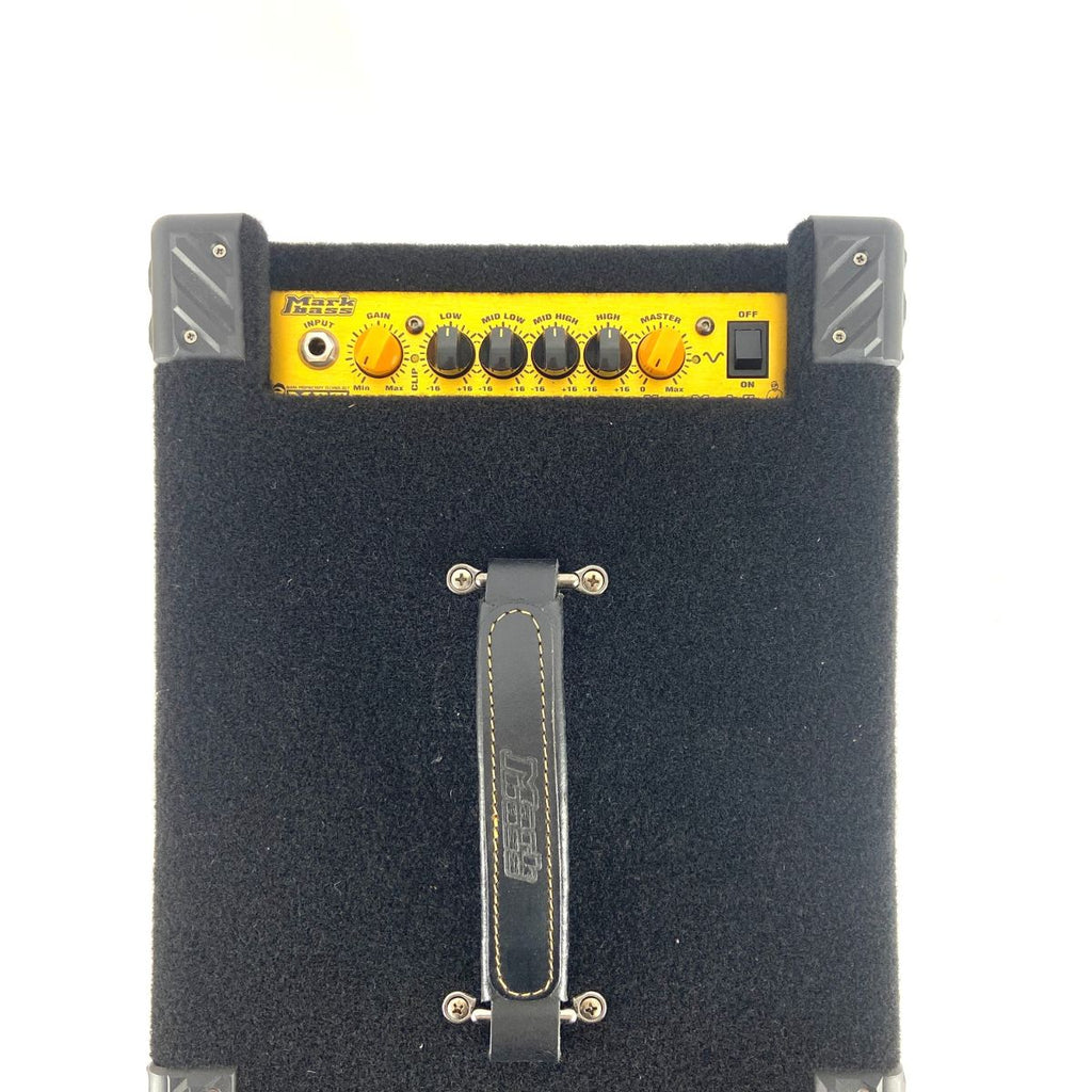 amplificatore combo per basso super portatile e compatto a doppio cono e tweeter Markbass Minimark 802 N300 usato vista dei controlli