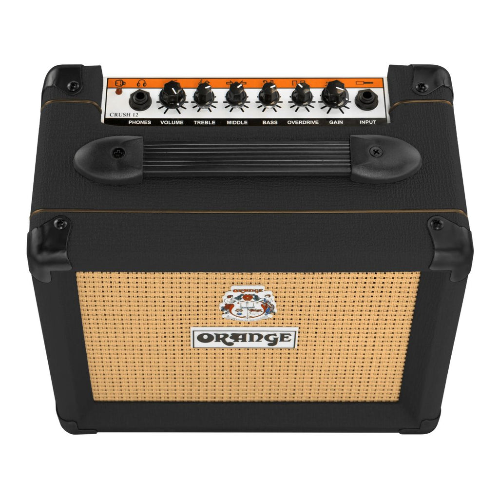 amplificatore combo per chitarra 12W orange crush 12 black vista dall'alto