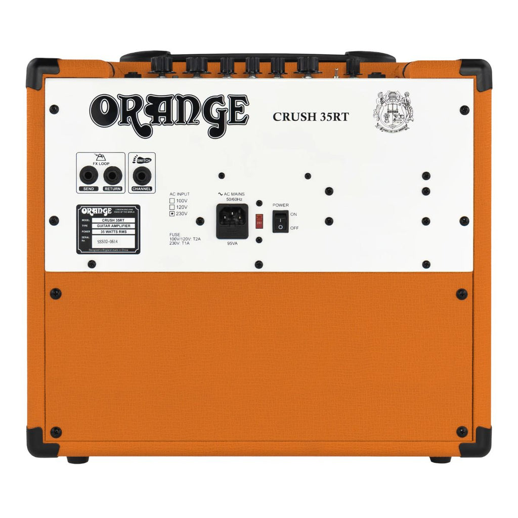 amplificatore combo per chitarra elettrica da 35W con riverbero orange 35RT vista del retro