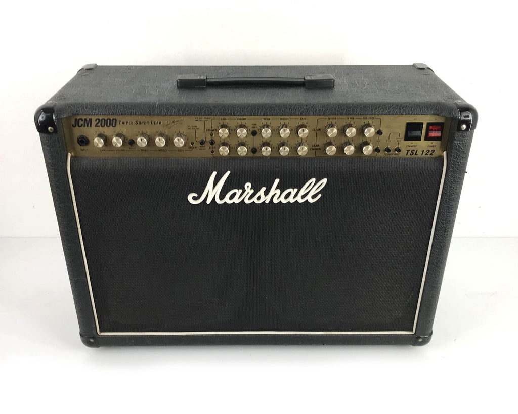 amplificatore combo valvolare per chitarra elettrica marshall jcm 2000 tsl 122 usato vista dall'alto