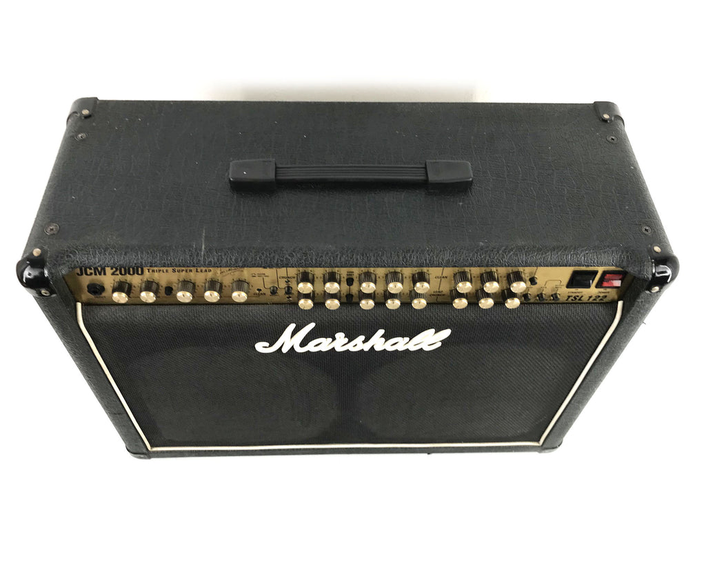 amplificatore combo valvolare per chitarra elettrica marshall jcm 2000 tsl 122 usato vista della maniglia