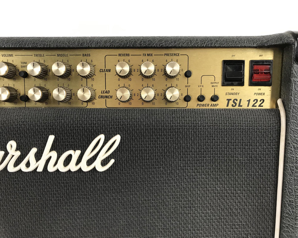 amplificatore combo valvolare per chitarra elettrica marshall jcm 2000 tsl 122 usato vista frontale dx