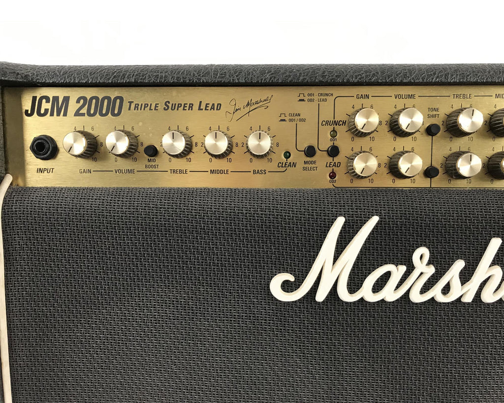 amplificatore combo valvolare per chitarra elettrica marshall jcm 2000 tsl 122 usato vista frontale sx