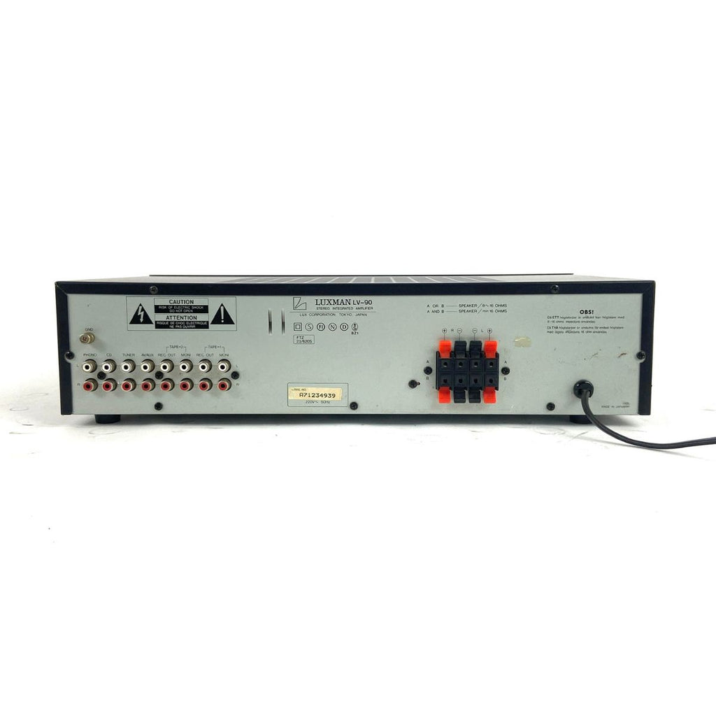 amplificatore hifi vintage di alta qualità made in japan luxman lv90 usato vista del retro