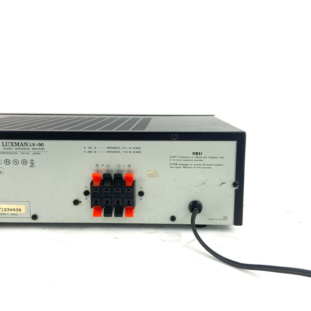 amplificatore hifi vintage di alta qualità made in japan luxman lv90 usato vista del retro dx