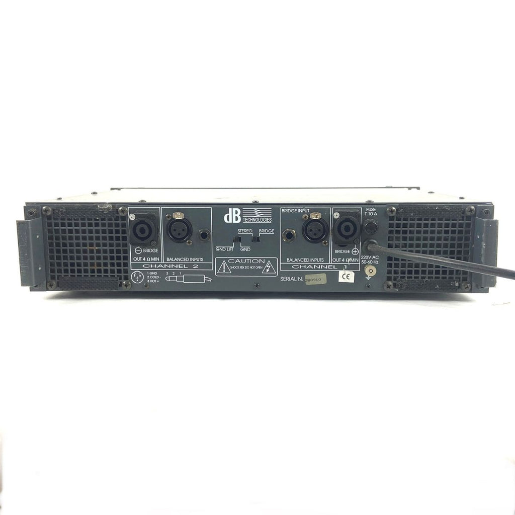 amplificatore pa db technologies pl1200 vista del retro centrale
