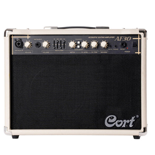 amplificatore per chitarra acustica da 30W cort af0 open box vista frontale