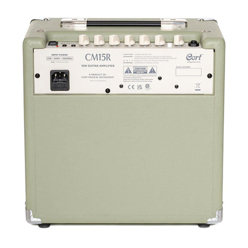 amplificatore per chitarra da 15W cort cm15r pastel green open box vista del retro