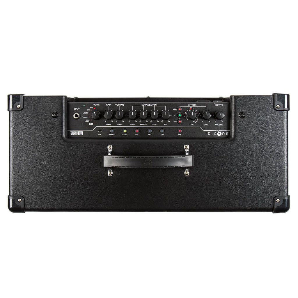 amplificatore combo stereo per chitarra elettrica blackstar id-core 100 vista dall'alto