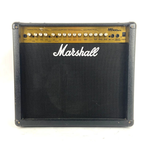 amplificatore combo per chitarra elettrica con effetti da 100WMarshall MG100DFX usato vista frontale