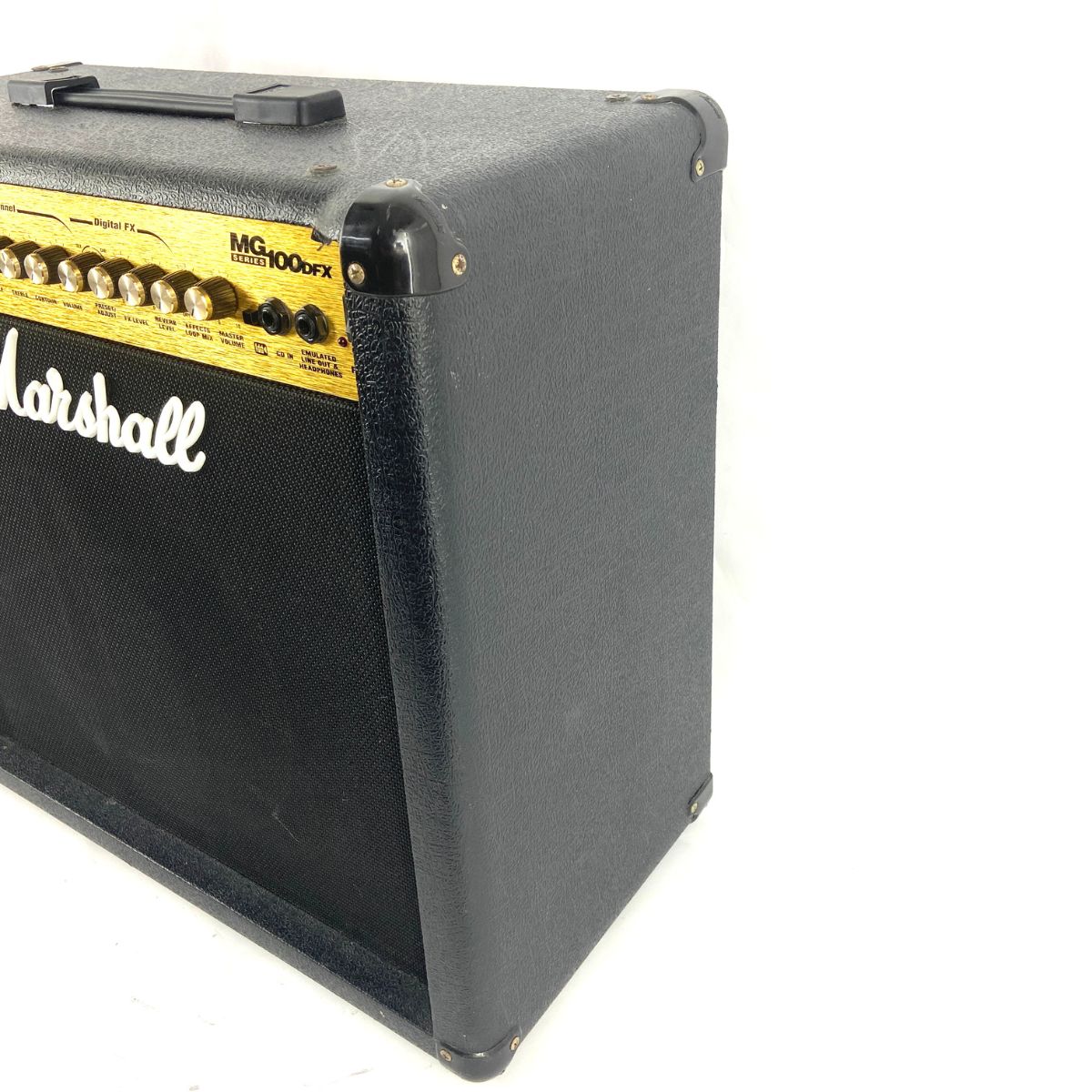 amplificatore combo per chitarra elettrica con effetti da 100WMarshall MG100DFX usato vista laterale dx