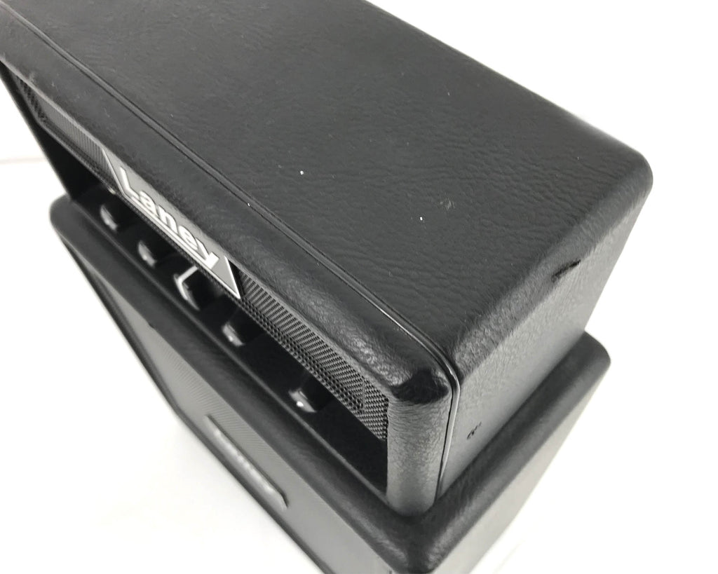 amplificatore per chitarra elettrica laney ministack b iron vista piccolo difetto estetico taglio sulla scocca esterna