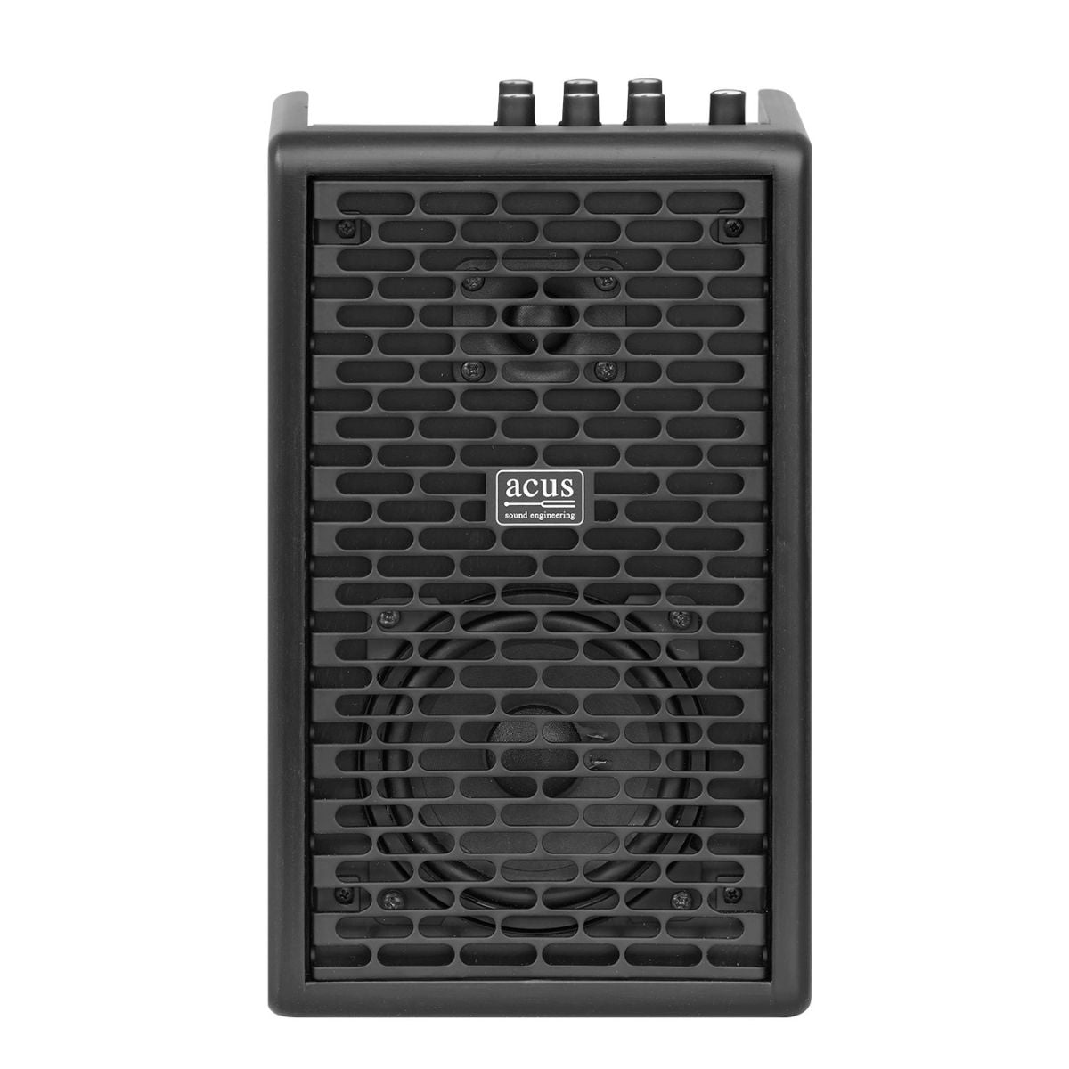 amplificatore ultra compatto professionale per chitarra acustica con doppio ingresso e 40W di potenza Acus One Forstrings 4 Ferdi Black Open Box vista frontale