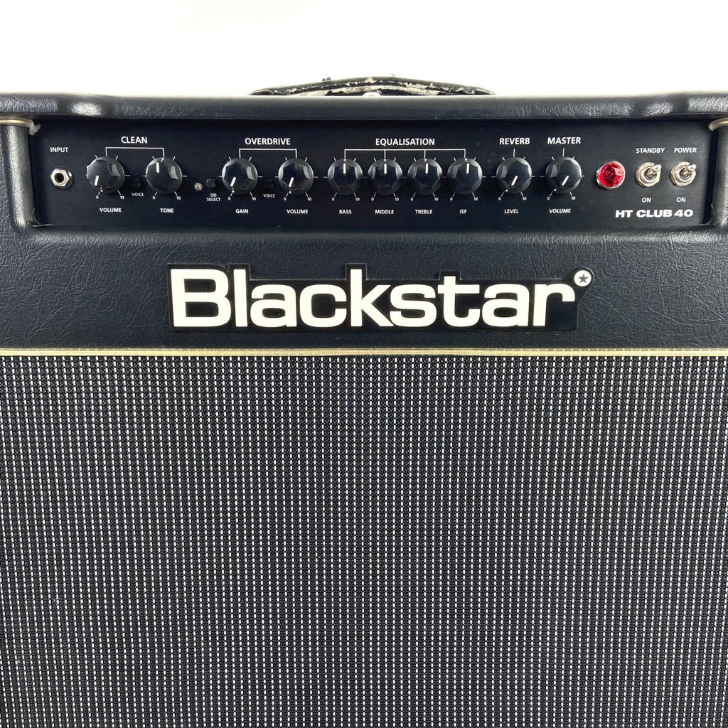 amplificatore valvolare per chitarra da 40W blackstar ht club 40 usato vista dei controlli