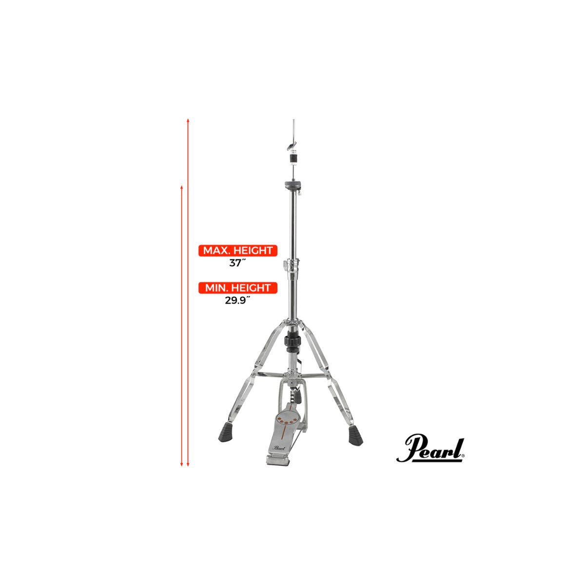 asta hihat per batteria pearl H-930 vista delle misure