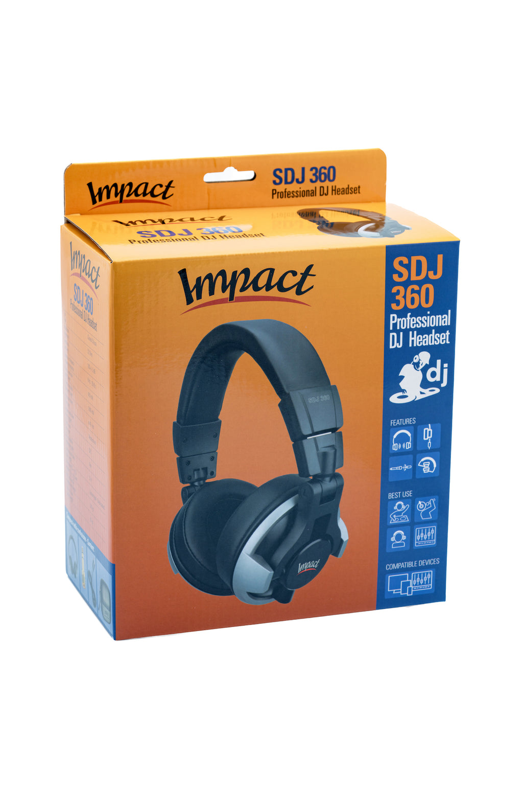 audio design cuffie dj SDJ-360 vista della scatola