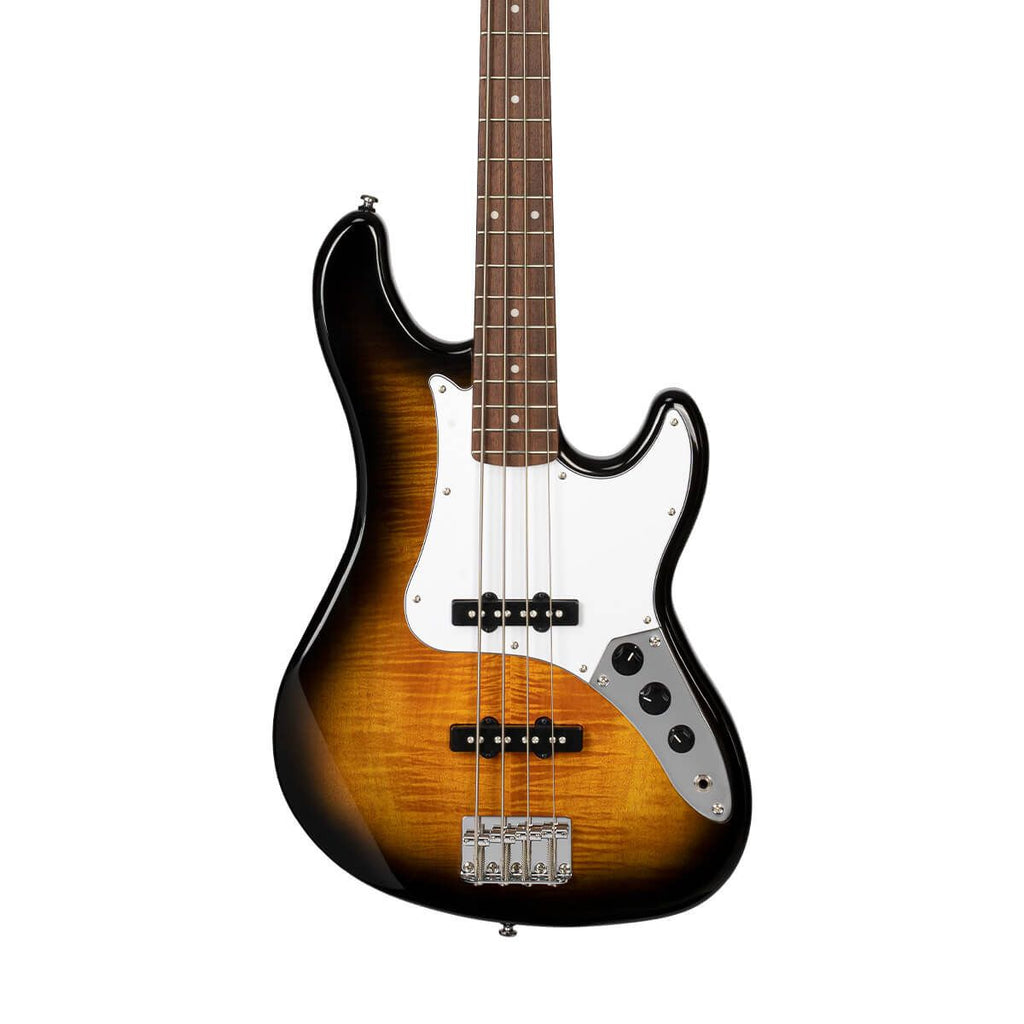 basso elettrico 4 corde cort gb24jj 2tb vista del corpo frontale