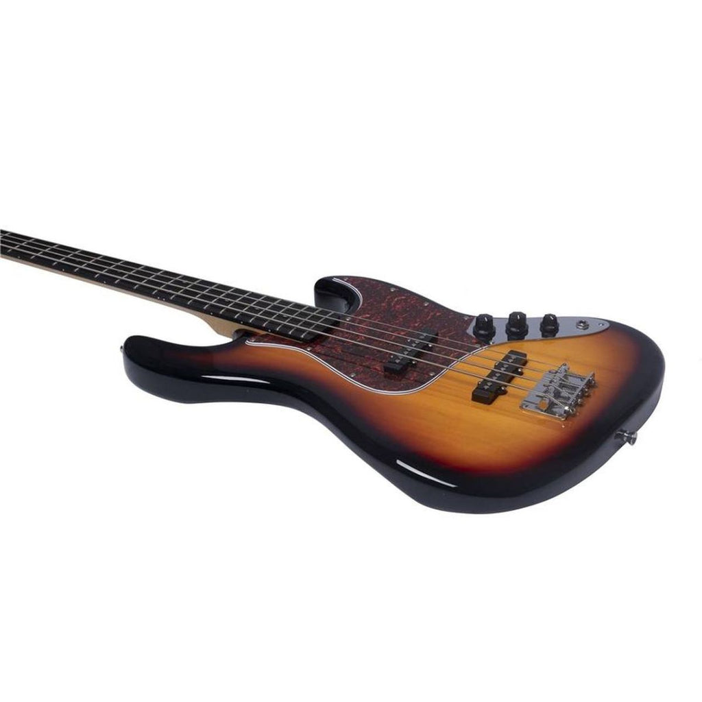 basso elettrico 4 corde eko JB100 Sunburst vista del corpo laterale sx