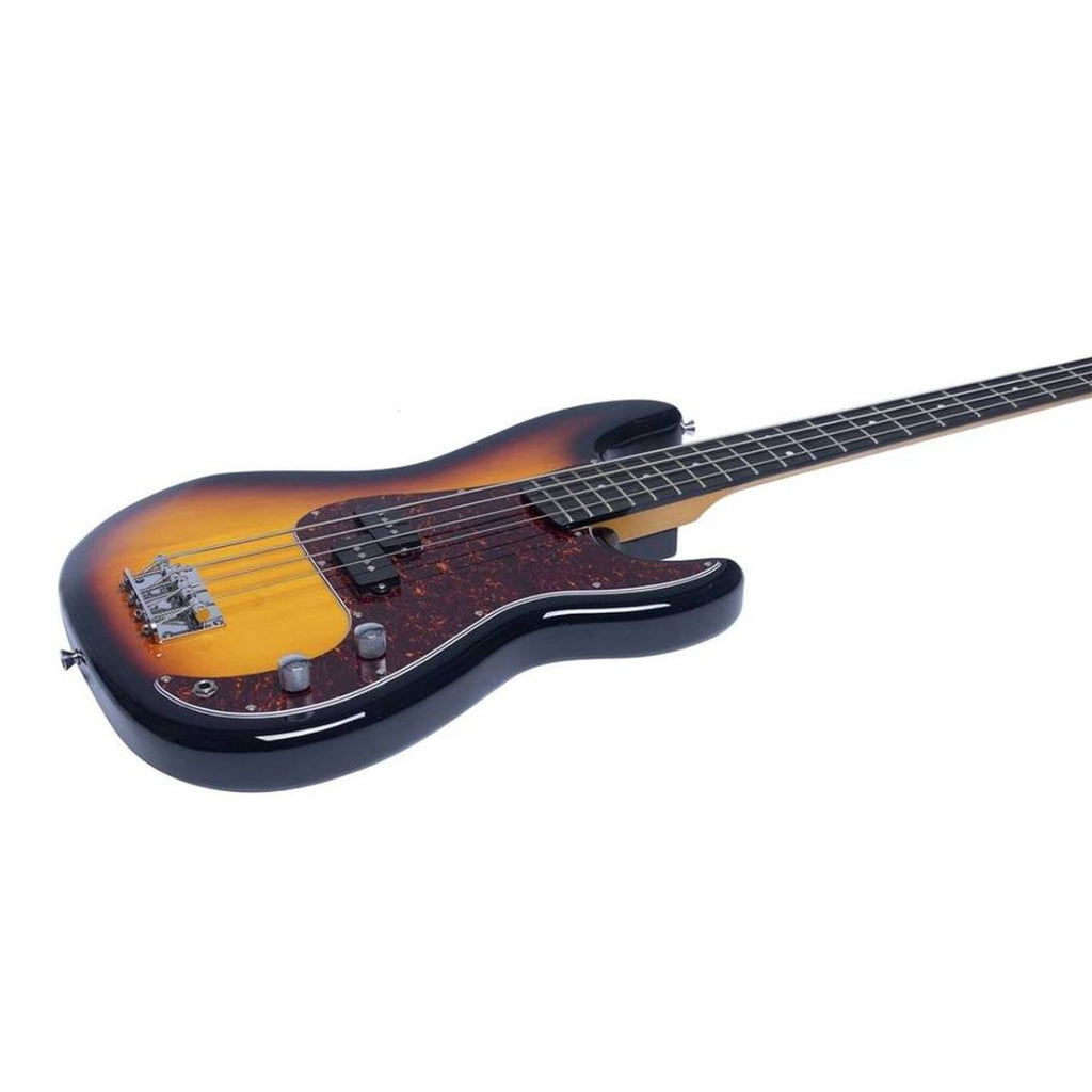 basso elettrico 4 corde eko PB300 Sunburst vista del corpo laterale dx