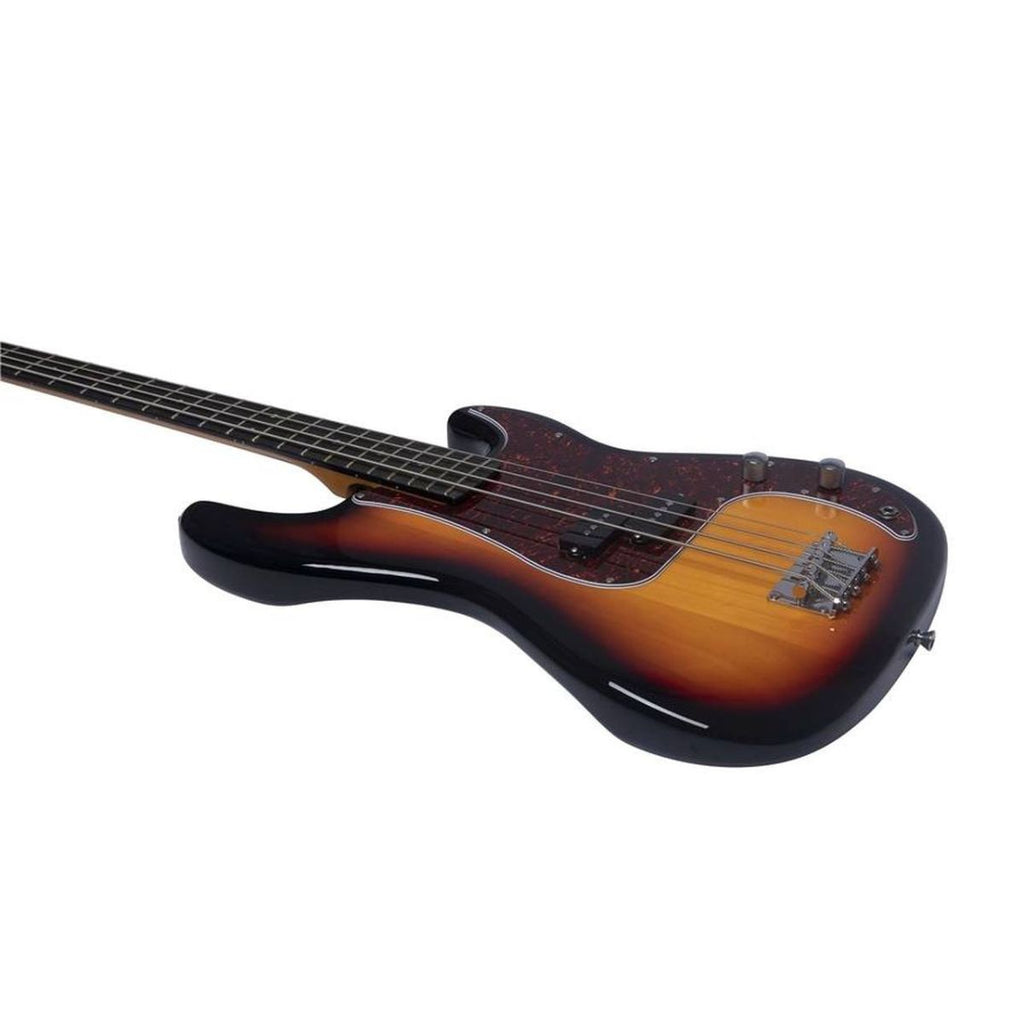 basso elettrico 4 corde eko PB300 Sunburst vista del corpo laterale sx