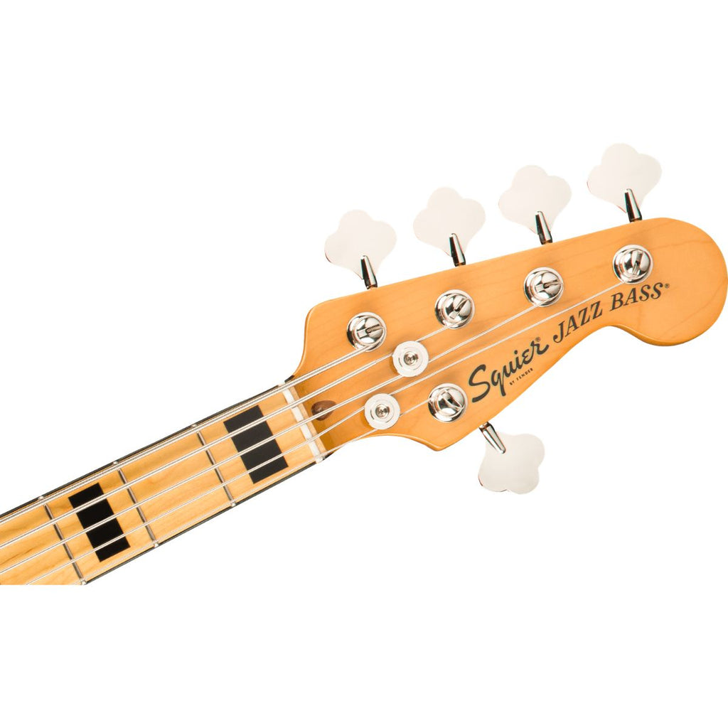 basso elettrico 5 corde squier classic vibe 70s jazz bass 5 mn bk vista della paletta
