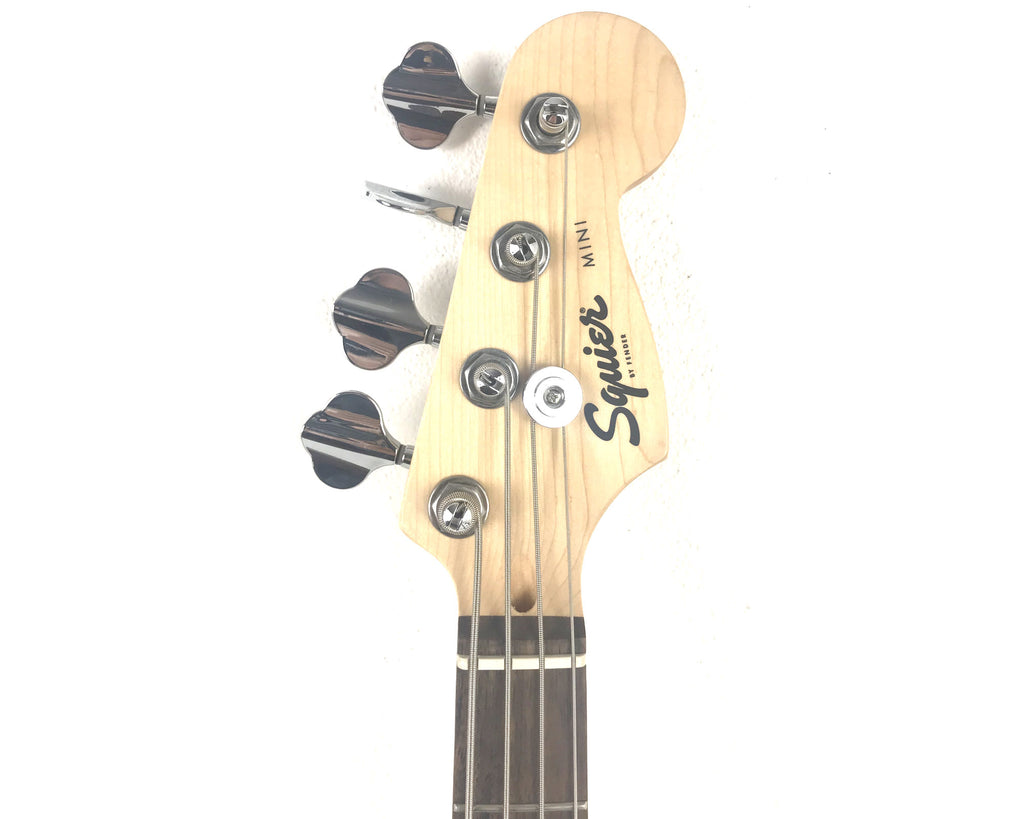basso elettrico 3/4 squier mini bass usato vista della paletta