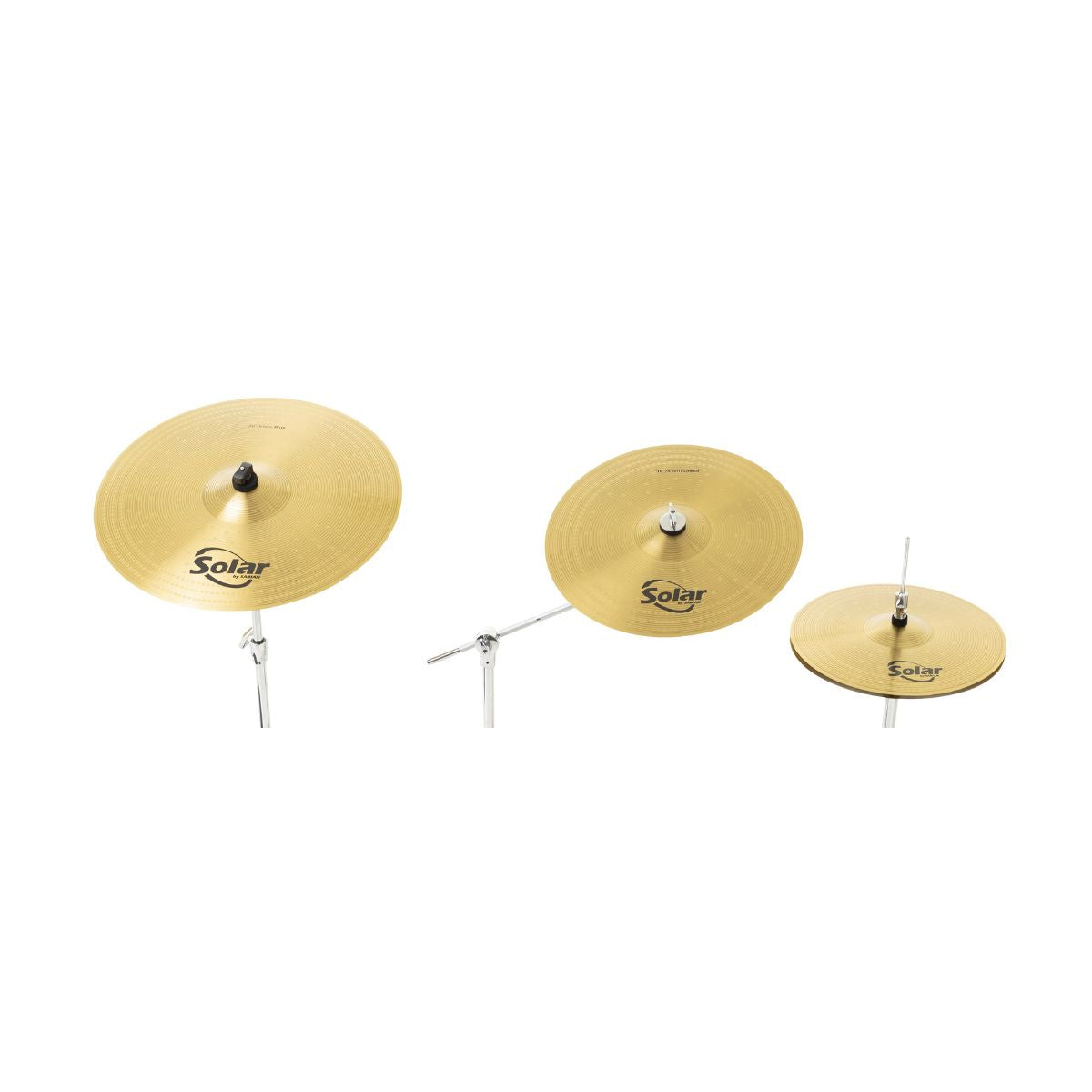 batteria acustica kit completo di meccaniche sgabello e piatti solar by sabian pearl Roadshow RS525sbc-C31 jet black vista dei piatti inclusi