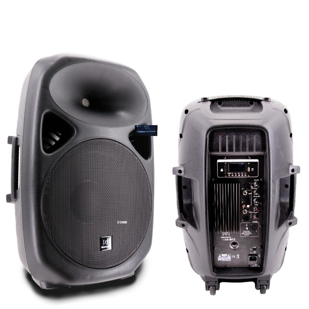 cassa amplificata da 15" sinextesis xt psr-15a-mp3 vista frontale