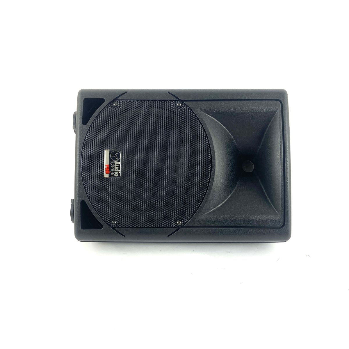 cassa amplificata 160w 8" audio design pax2 8 ex demo vista coricata
