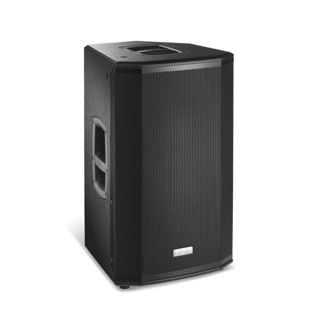 cassa amplificata professionale da 12 e 900W RMS in legno FBt Ventis 112A vista laterale
