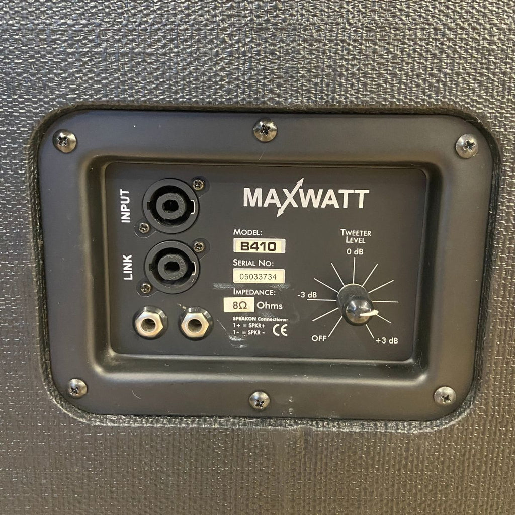 cassa per basso 4 coni hiwatt maxwatt b410 usata vista connessioni