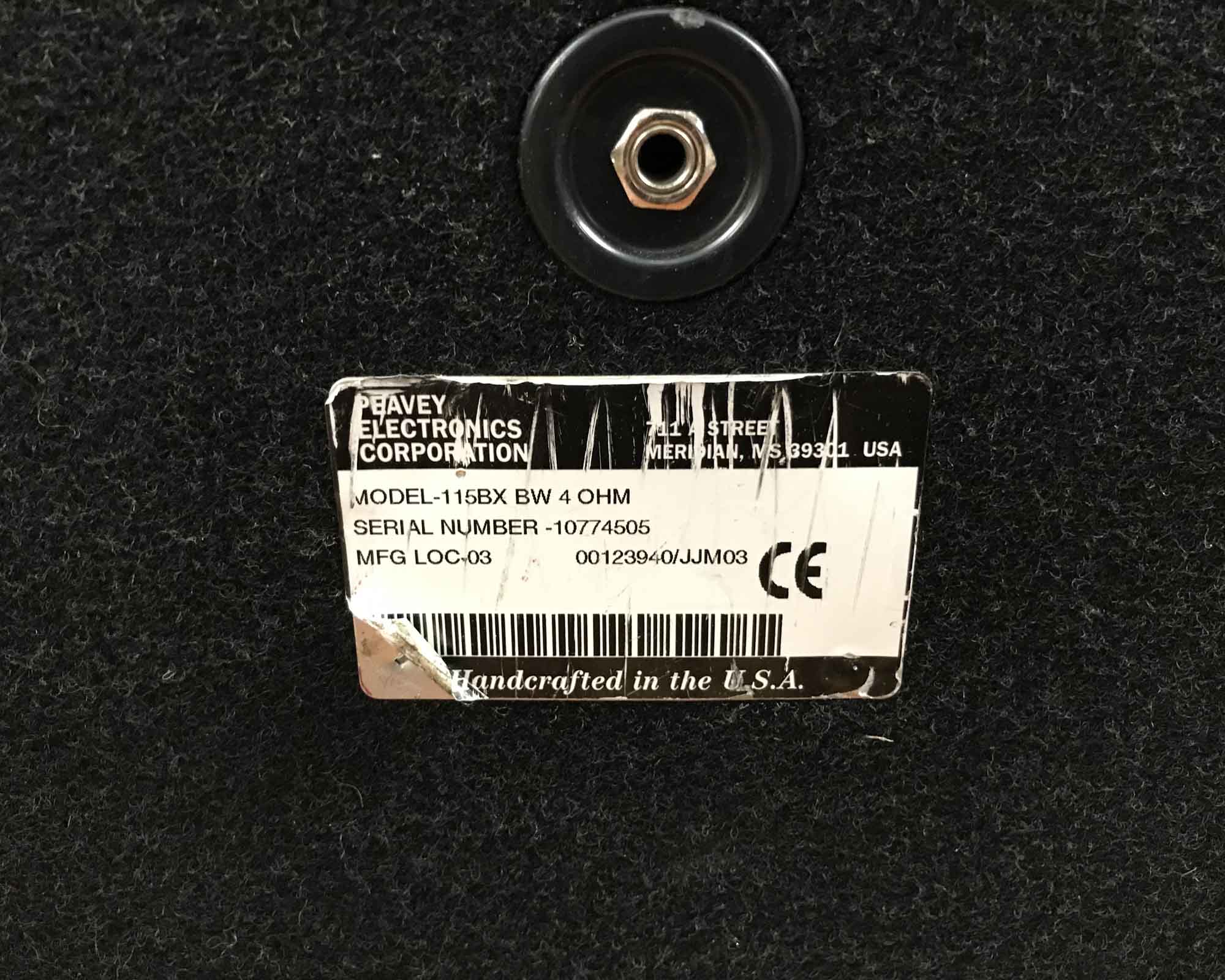 cassa per basso Peavey 115BX usata connessione