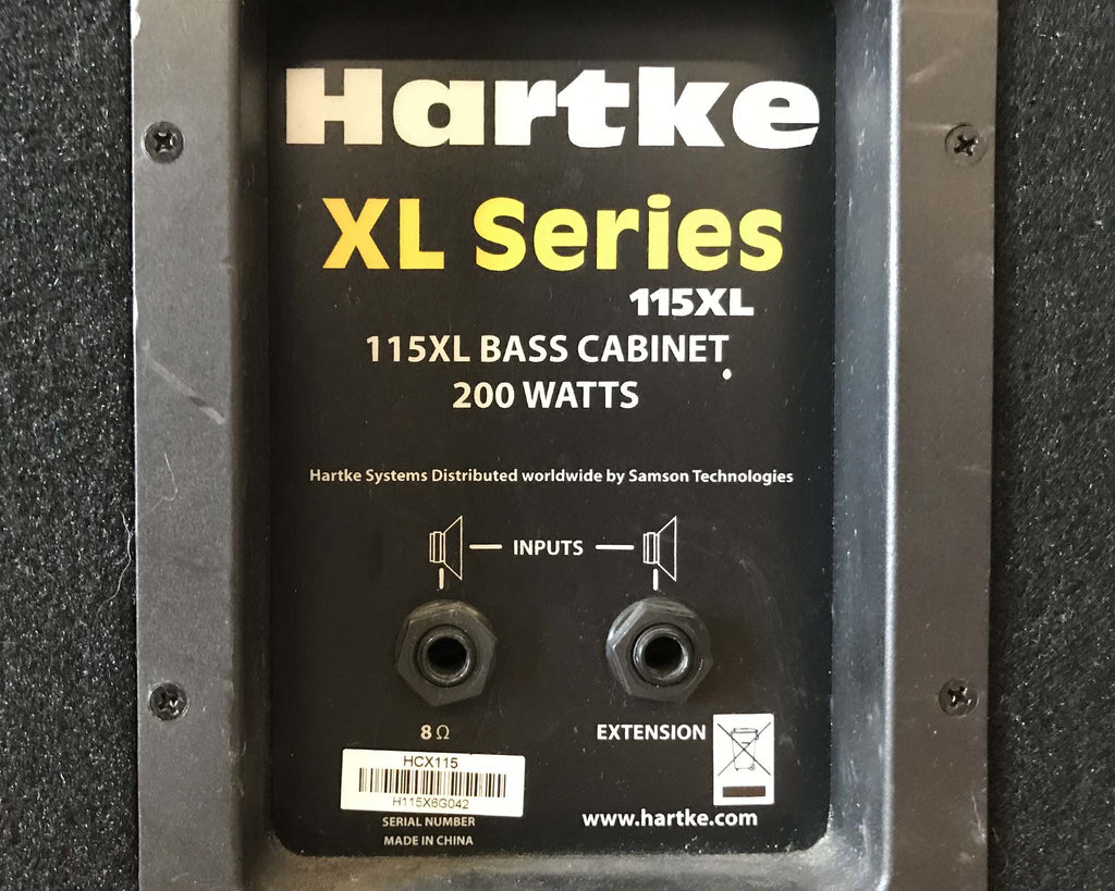 cassa per basso Hartke 115XL vista connessioni