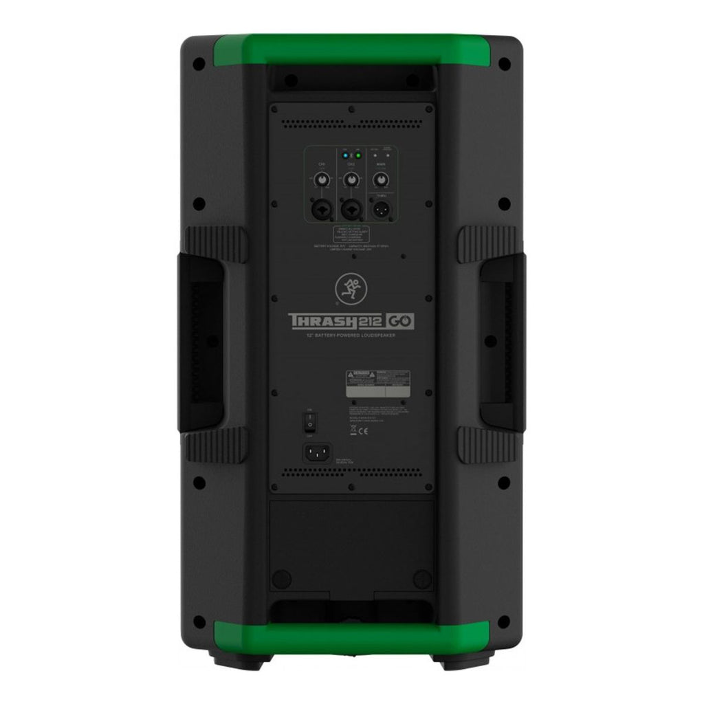 cassa portatile a batterie con woofer da 12" e 300W Mackie Thrash 212 Go vista del retro