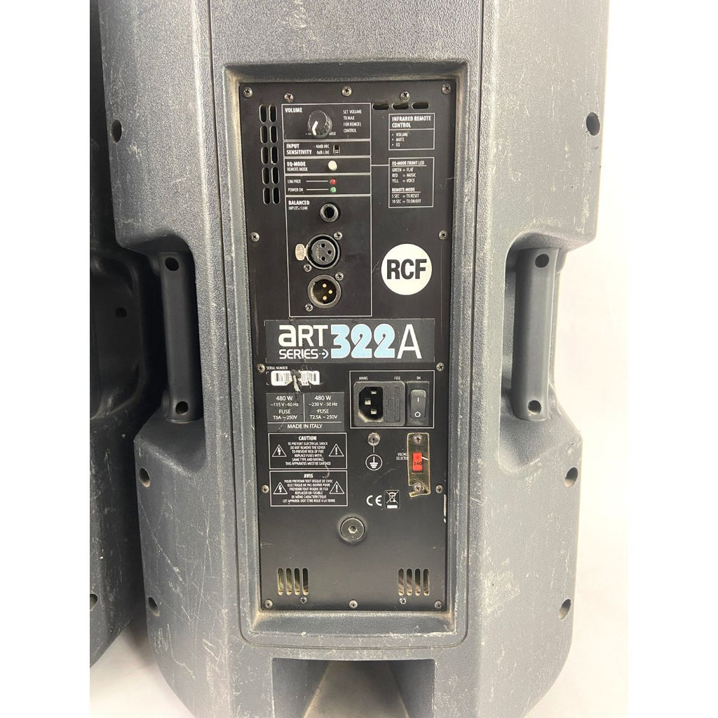 casse audio professionali cf art22a made in Italy coppia usate vista del retro dx