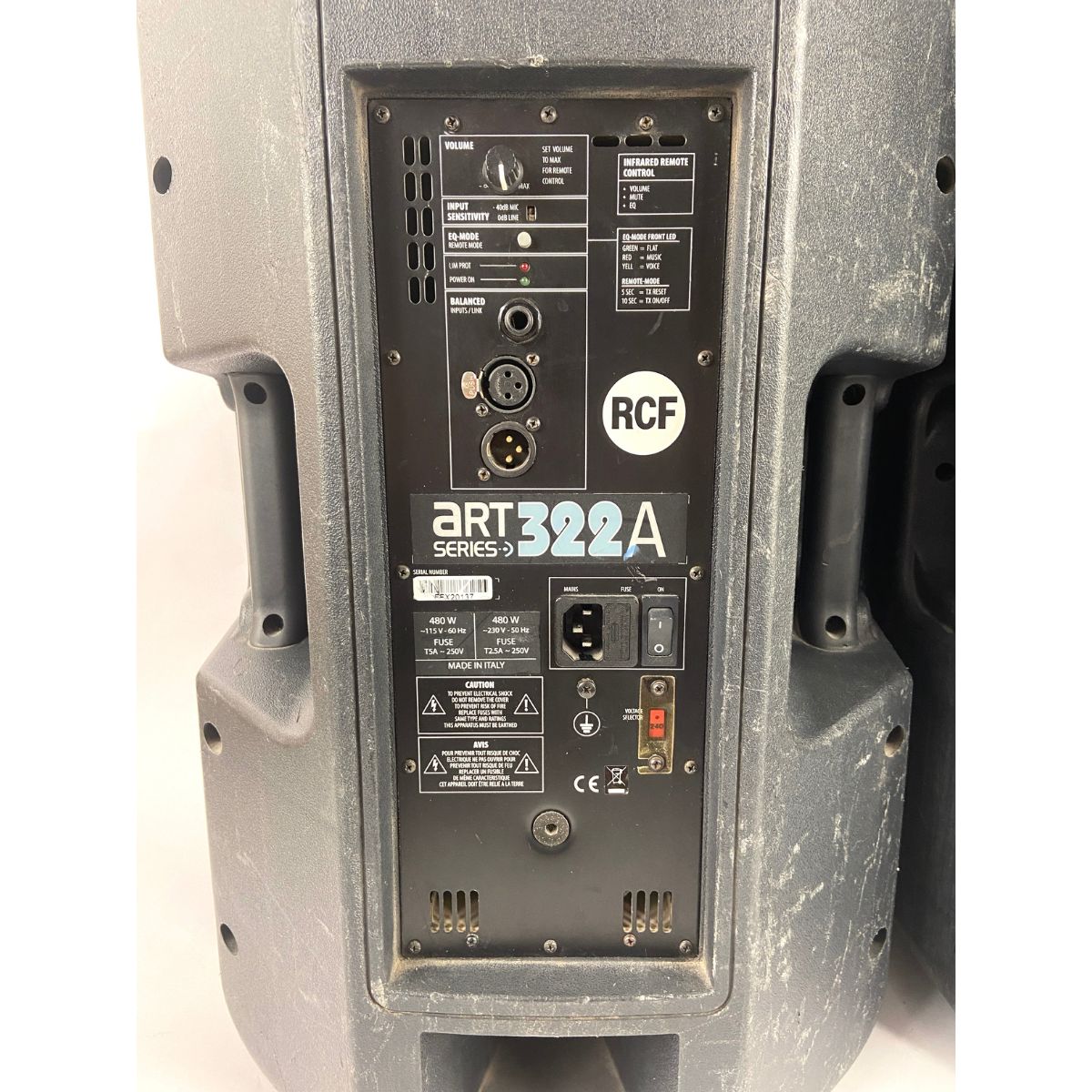 casse audio professionali cf art22a made in Italy coppia usate vista laterale sx
