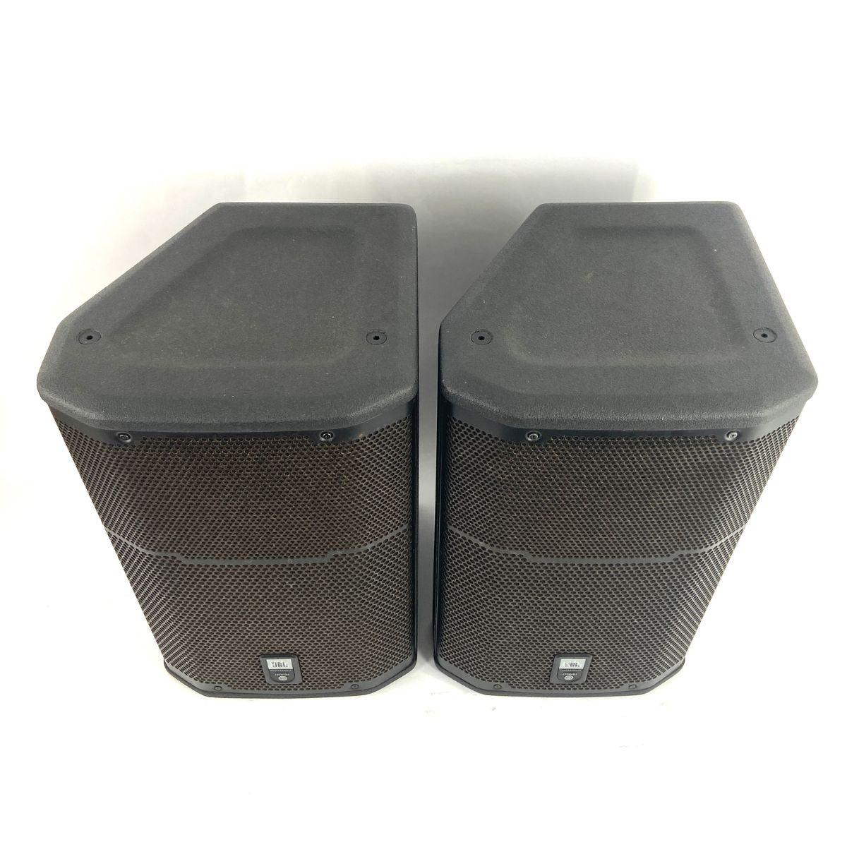 casse professionali n legno jbl prx 612m coppia usate vista dall'alto