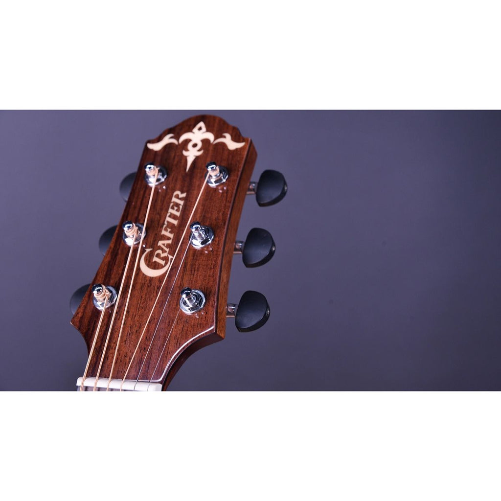 chitarra acustica elettrificata crafter able g-600ce vtg open box vista della paletta