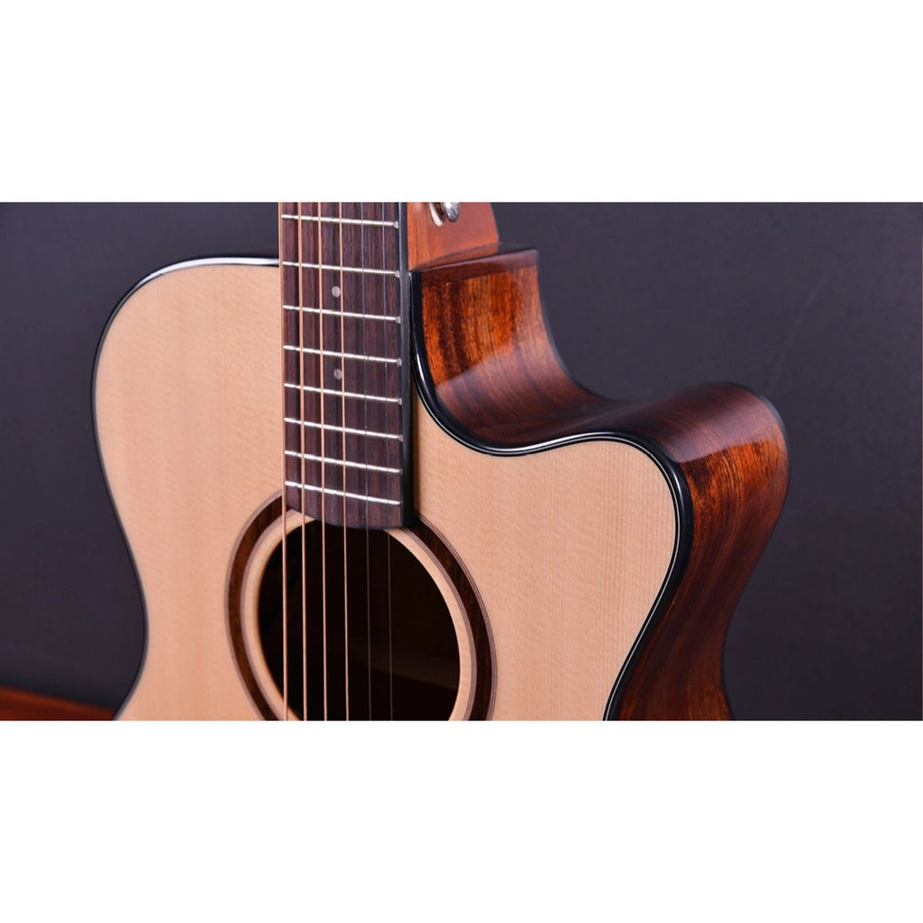 chitarra acustica elettrificata crafter able T-600CE Natural vista del corpo frontale