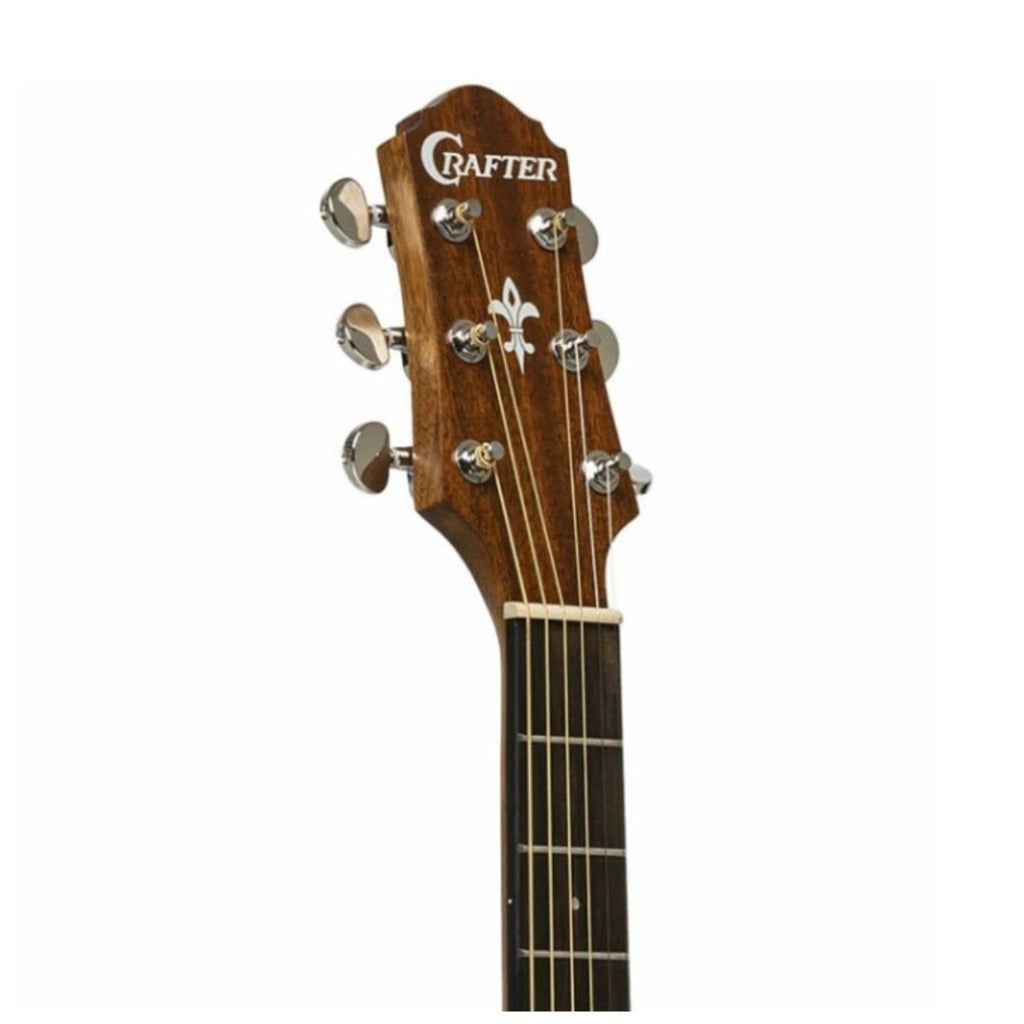 chitarra acustica elettrificata crafter hm-100e OP Natural vista della paletta