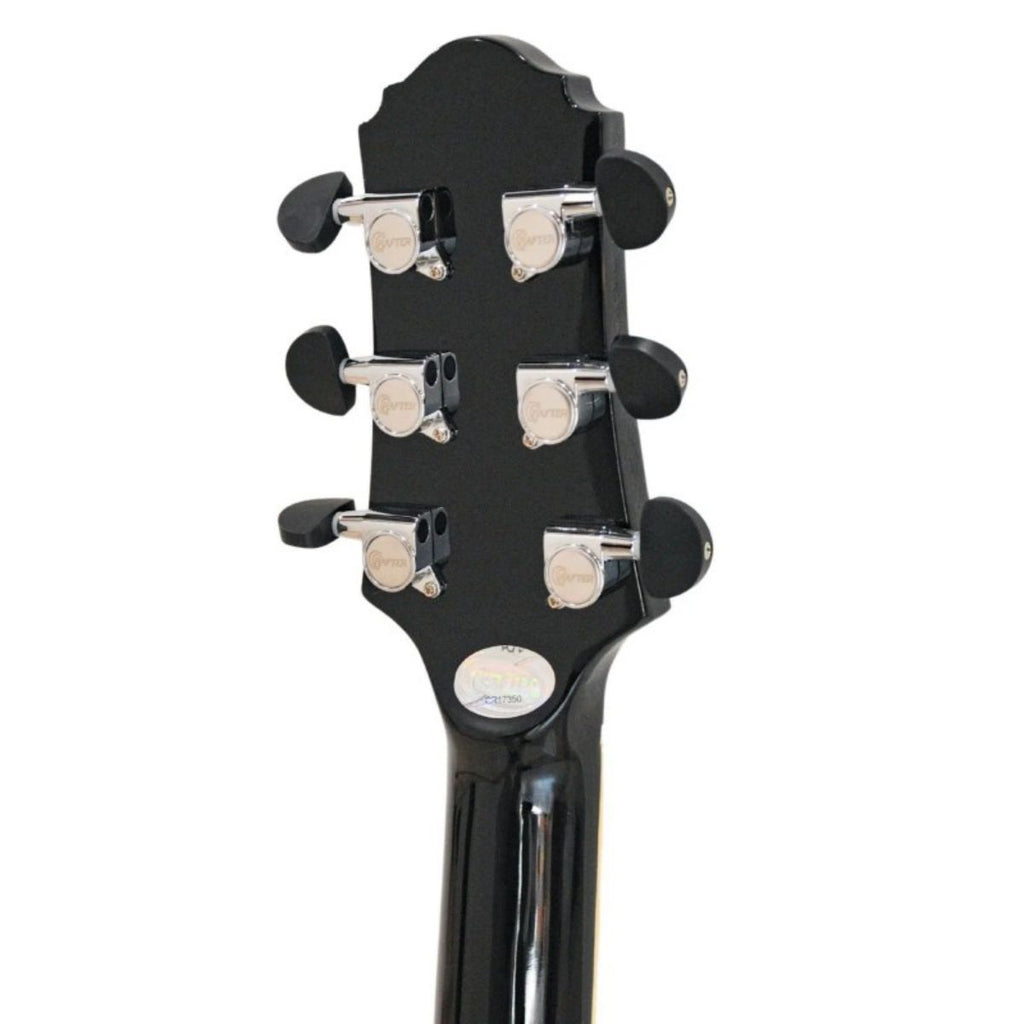 chitarra acustica elettrificata crafter ht-250ce nera vista delle meccaniche