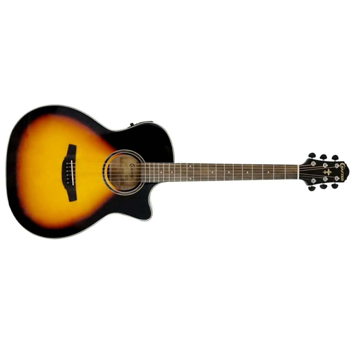 chitarra acustica elettrificata crafter ht-250CE vintage sunburst vista frontale