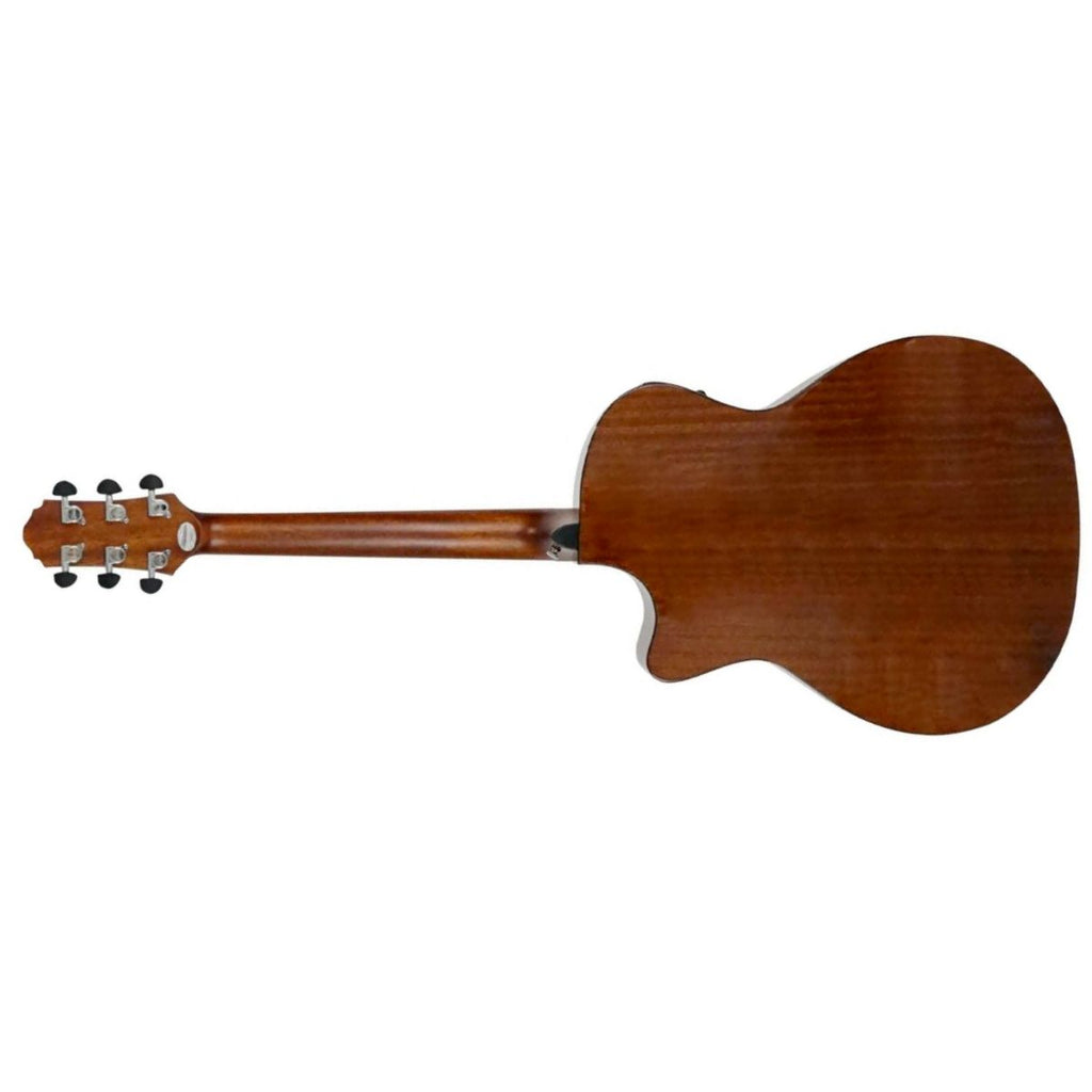 chitarra acustica elettrificata crafter ht-250CE vintage sunburst vista del retro
