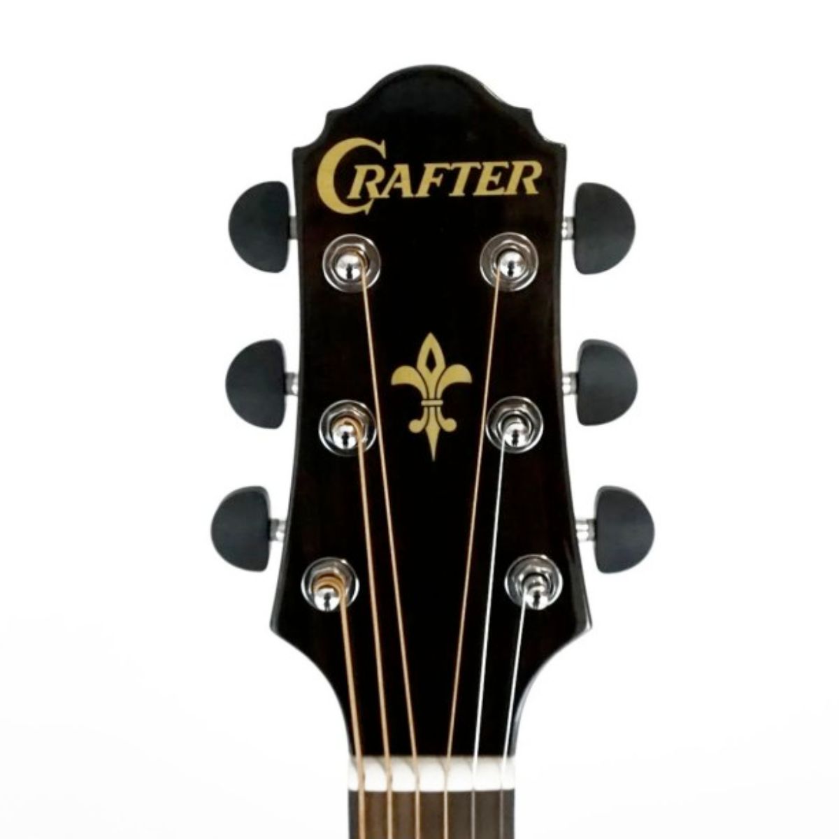 chitarra acustica elettrificata crafter ht-250CE vintage sunburst vista della paletta