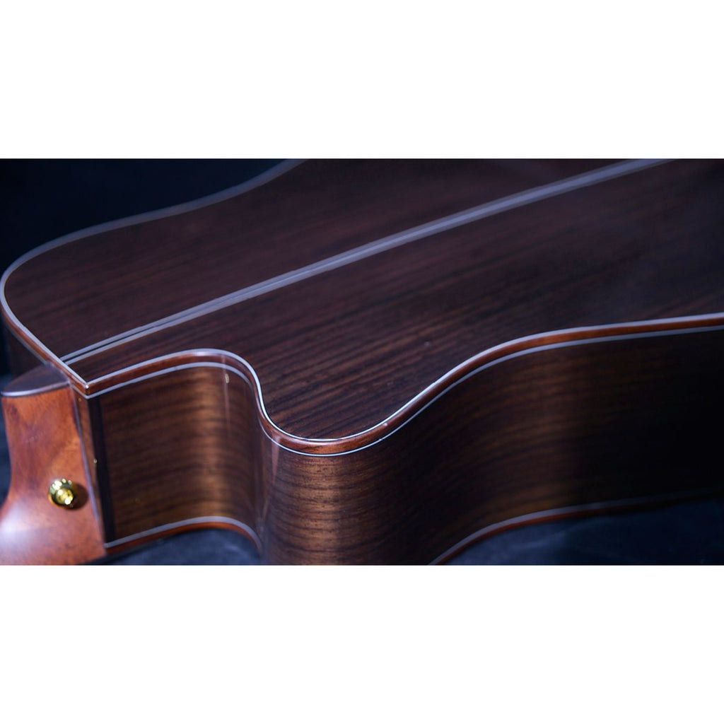 chitara acustica elettrificata cassa dreadnought e top in massello crafter stg d-18ce pro vista del retro del corpo